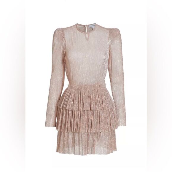 Sabina Musayev Monique Metallic Minidress size M - Picture 2 of 10